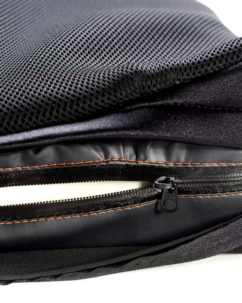 close up of a zip on a JAY wheelchair cushion