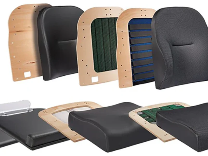 graphic showing the different layers of a power chair cushion