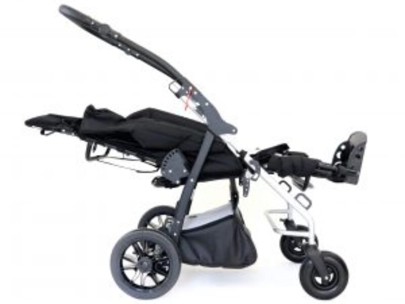 grizzly disability buggy in reclined position