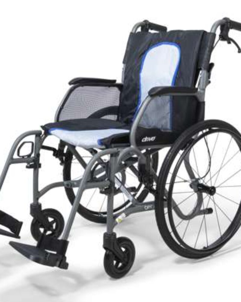 a lightweight aero mg self propel wheelchair from the side