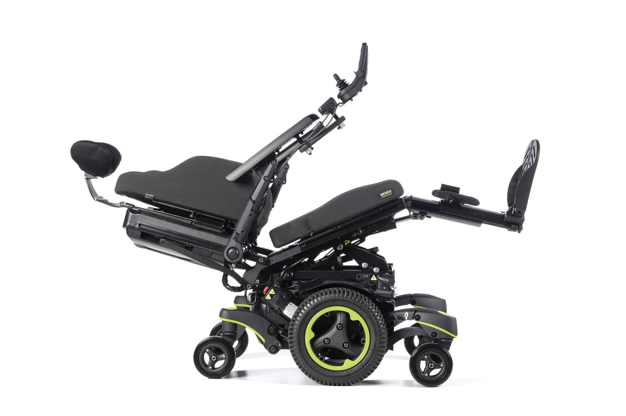 QUICKIE Q700-UP M powerchair in layed down position side view